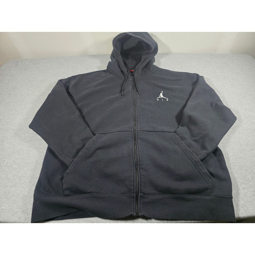 Jordan Jumpman Air Full Zip Hoodie Mens XXL Black Fleece Sweatshirt 939998-010